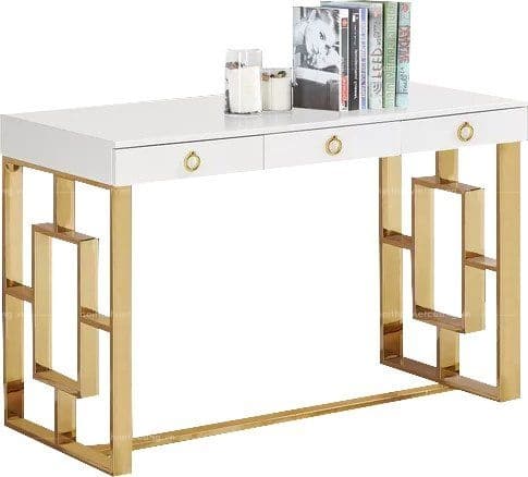 bàn trang điểm khung chân inox mạ vàng đẹp