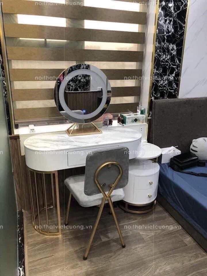 Bộ bàn trang điểm khung chân sắt sơn tĩnh điện