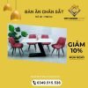 Mẫu bàn ăn chân bằng sắt - MBCS3