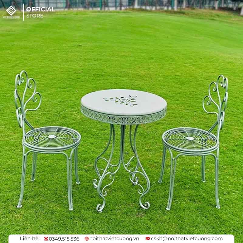 Bàn Ghế Sắt Nghệ Thuật Ngoài Trời Đẹp Và Bền Theo Thời Gian