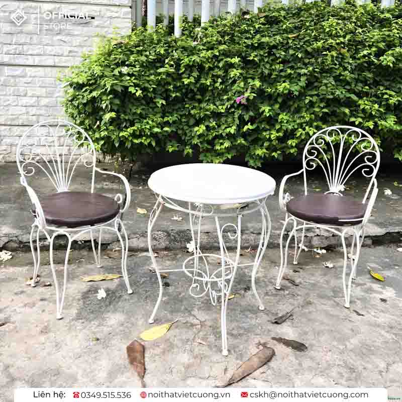 Mẫu bàn ghế sắt phong cách vintage đẹp