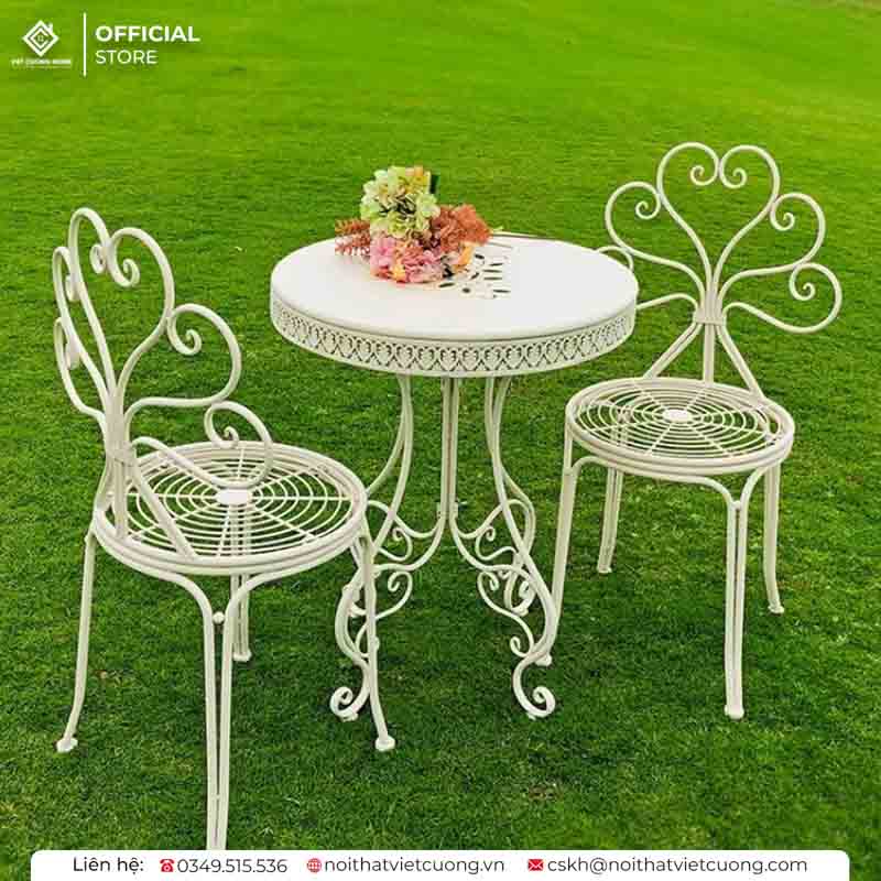 Bộ bàn ghế sắt nghệ thuật tại Nội thất Việt Cường