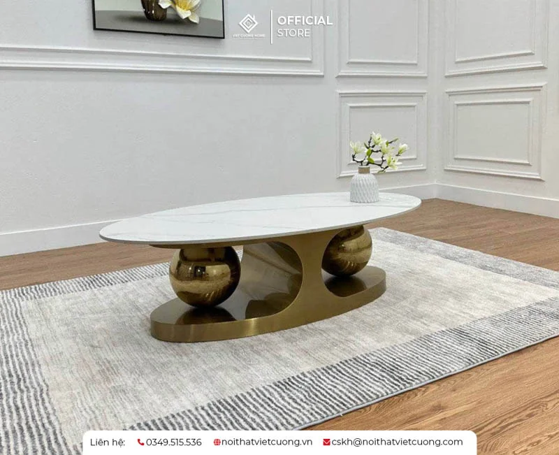Nội thất Việt Cường chuyên bàn trà sofa mặt đá cao cấp