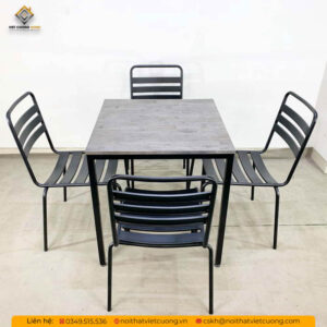 Bộ bàn ghế sắt cafe BGCF01