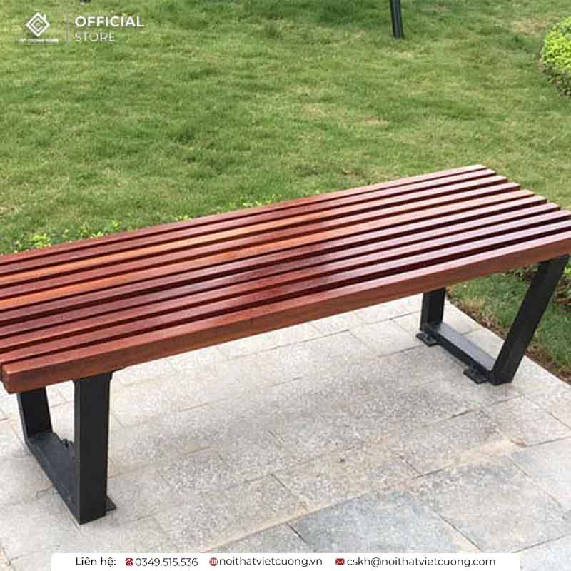 Ghế băng sắt giả gỗ