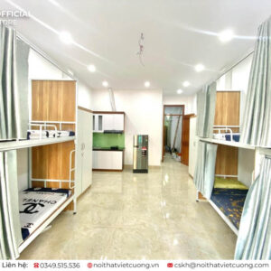 Giường tầng sắt cho homestay, KTX thi công bởi Việt Cường
