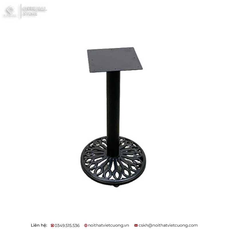 Mẫu chân bàn cafe bằng sắt sơn tĩnh điện cao cấp