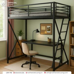 Mẫu giường tầng sắt đẹp cho bé