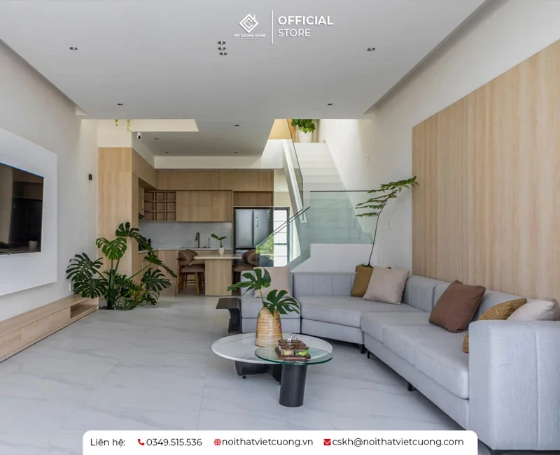 Màu sắc sofa hài hòa với nội thất