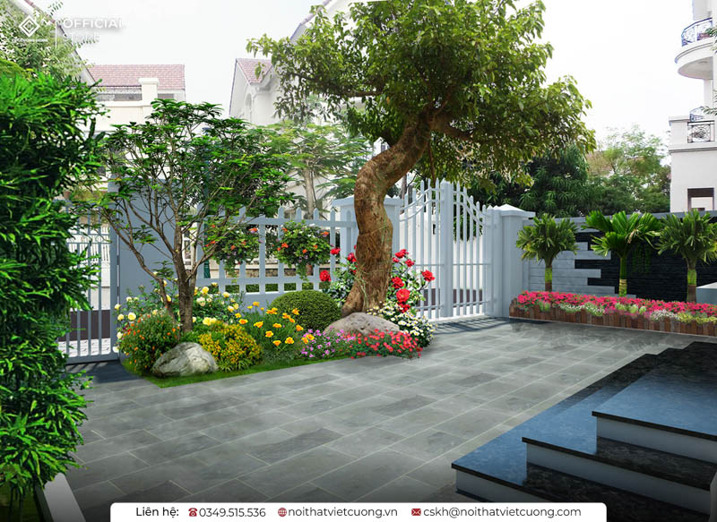 Mẫu thiết kế sân vườn biệt thự đẹp