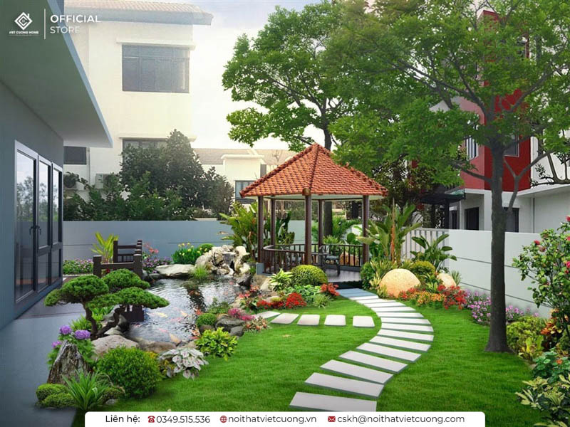 Mẫu thiết kế sân vườn biệt thự đẹp
