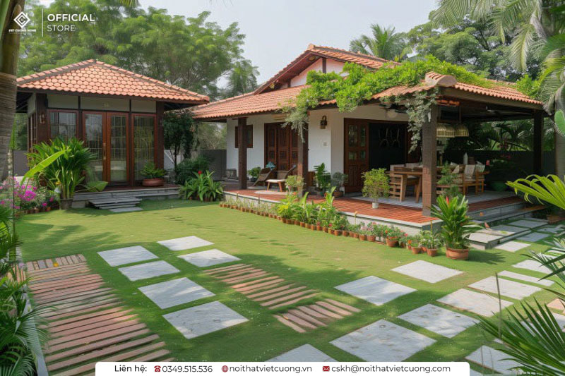 Mẫu thiết kế sân vườn biệt thự đẹp