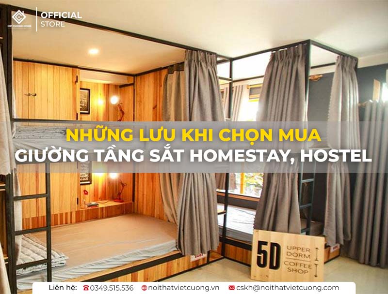 Lưu Ý Khi Mua Giường Tầng Sắt Cho Homestay