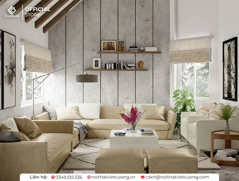 Phòng khách với thiết kế hiện đại