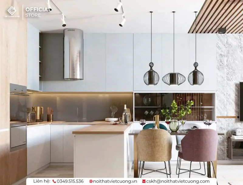 Phòng bếp sử dụng vật liệu bền vững