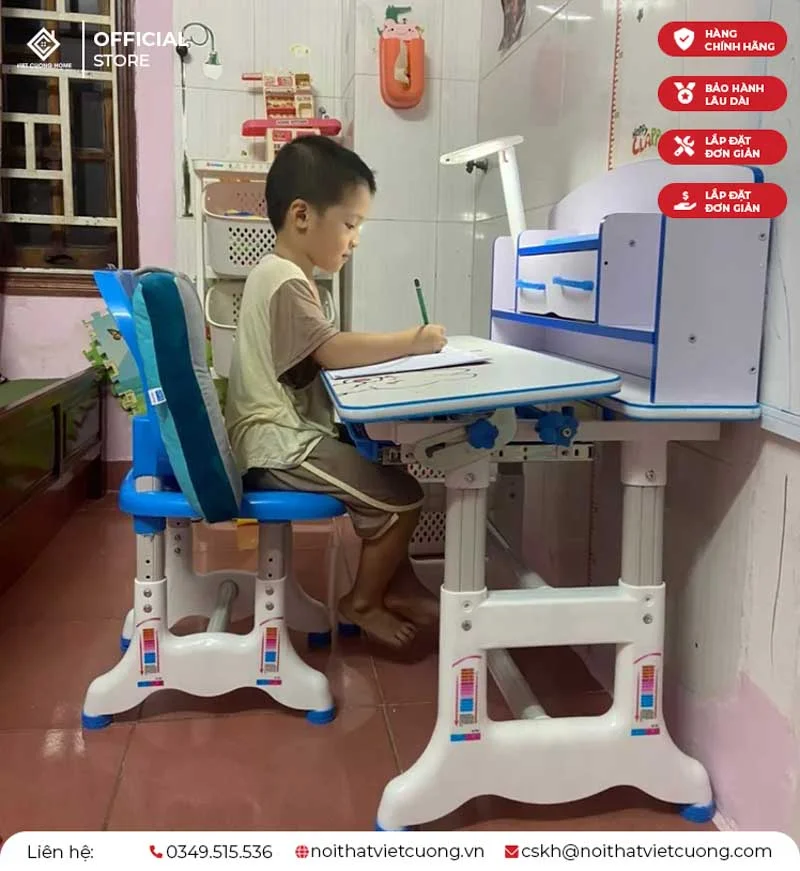 Bàn học thông minh với thiết kế giúp trẻ tập trung học tập