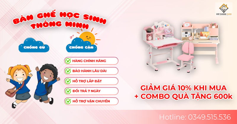 Ưu đãi đặc biệt: Giảm giá 10% khi mua bàn học thông minh