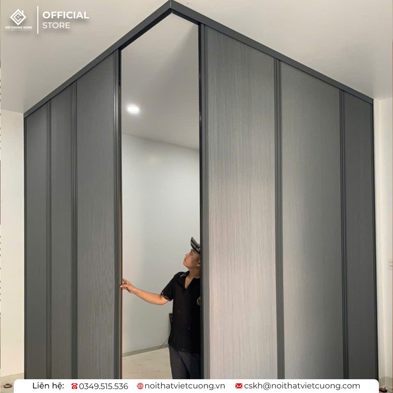 Nội thất Việt Cường – Đơn vị thi công vách ngăn phòng khách giá rẻ uy tín tại miền Bắc