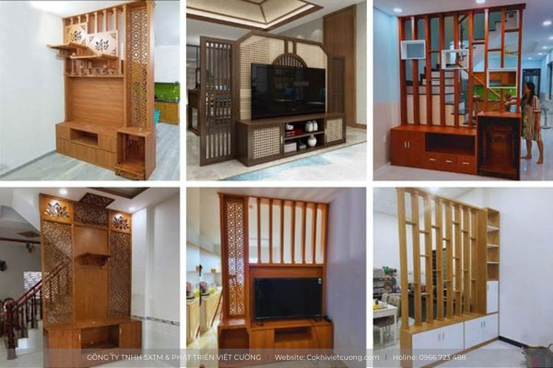 Mẫu vách ngăn được Việt Cường thi công tại Vinhomes OceanPark, KĐT Đặng Xá,...