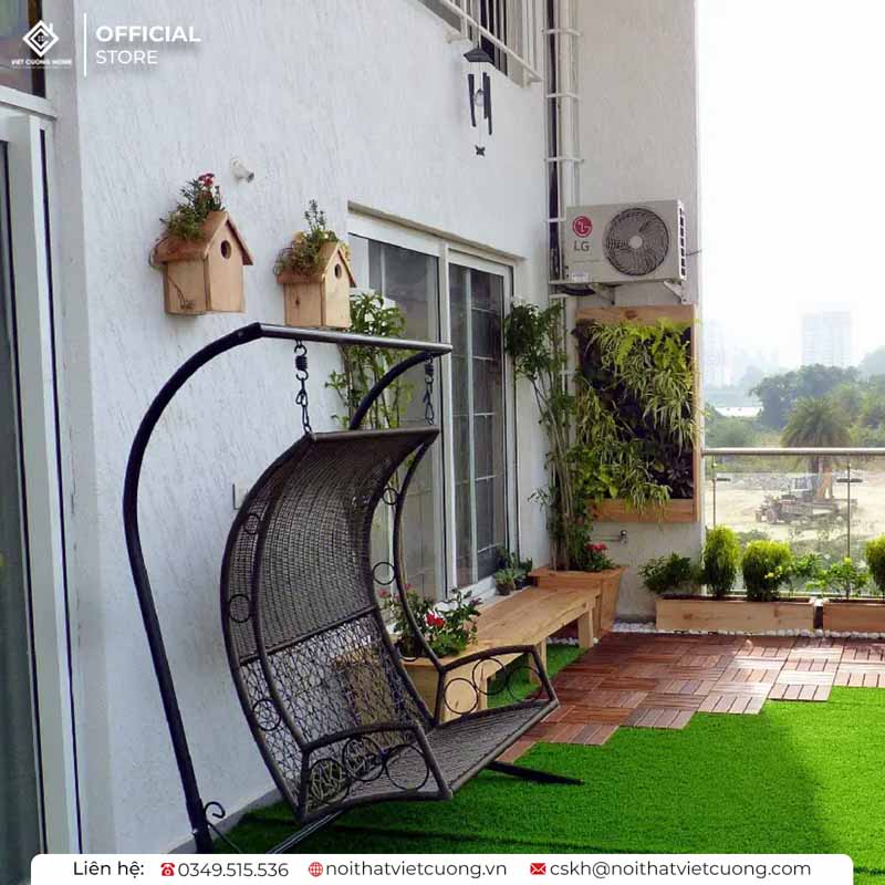 Xích đu ban công mở ra cho bạn một không gian thư giãn cực chất lượng